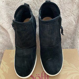 Sofft Bellview Black Suede Wedge Sneaker_SZ 6.5M